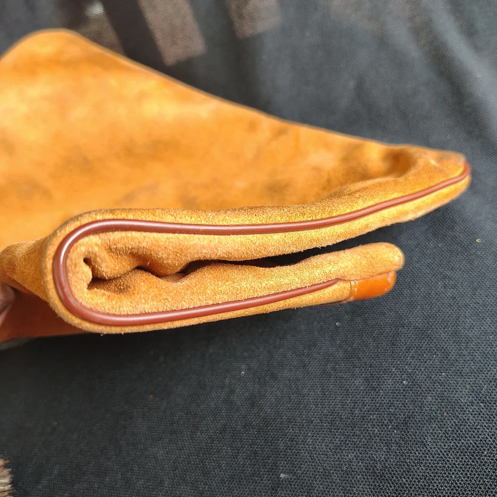 Elegant Tan Suede Men's Clutch